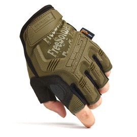 Free Soldier Men's Tactical Motorcycle Gloves Half Finger Full Finger Gloves with Padding Ideal for Bicycle Airsoft Military Paintball Climbing and Other Outdoor Activities, brown, xl