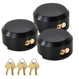 Pomunty 3 Pack Puck Locks for Trailers Keyed Alike 2-7/8” Hidden Shackle Padlocks Heavy Duty Solid Steel Trailer Door Lock W/6 Keys High Security Anti Theft Van Door Lock for Trucks Shed