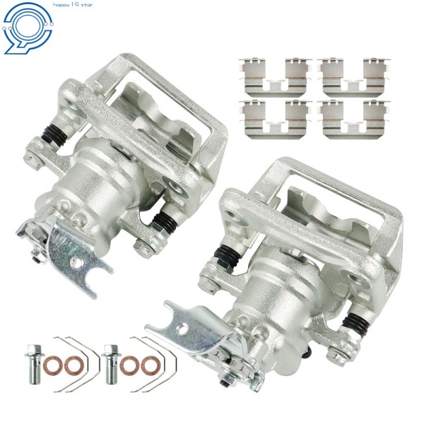 happy19star Rear Brake Calipers w/ Bracket For 09-14 Acura TSX