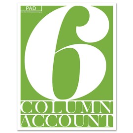 BookFactory 6 Column Ledger Sheets/Account Loose Paper/Accounting Paper (Six Columns Columnar Sheet Format) - 3 Hole Punched Loose Leaf Sheets, 50 Pages, 8.5" x 11" (SHEET-050-7CLL(Accounting-6)-AX)