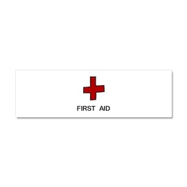 CafePress First Aid Car Magnet 10 X 3 10" x 3", Bumper Magnet
