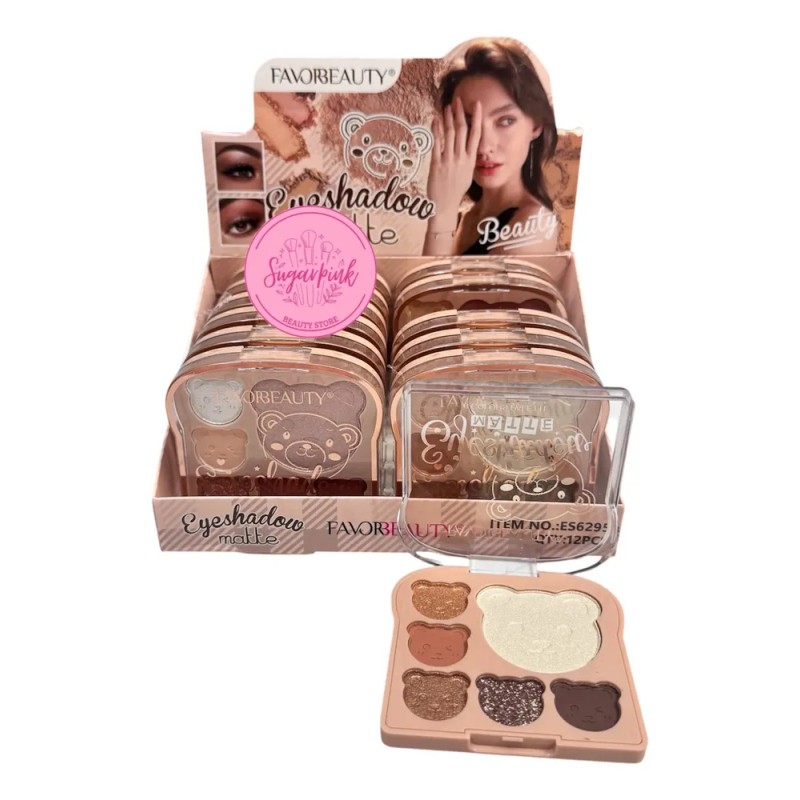 Paletas De Sombras Ositos Kawai Mayoreo 12 Pz