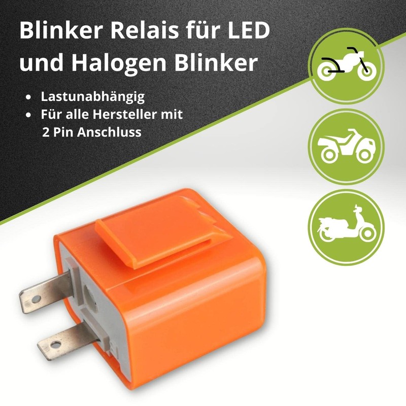 Binego® LED Indicator Relay Indicator Relay Motorcycle Quad Load Independent
