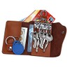 Aki Kumaya Slim Type Leather Folding Key Case for Cards,