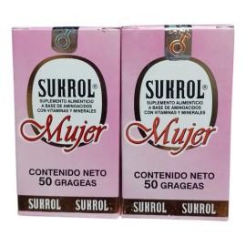 Sukrol Mujer Con 50 Grajeas Pack De 2 Suplemento Alimenticio