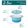 vancasso Enameled Cast Iron Dutch Oven, 2.5 QT Blue Naturally