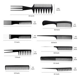 Barber Comb Set, Styling Comb Men, 10 PCS Professional Barber Comb Set, Professional Hair Styling Tools Comb Set, Suitable for Men And Women's Hair Styling