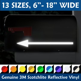 Set of 2 Reflective Mailbox Arrow Decals, Two Outdoor Arrow Stickers, New Home Gift - #1391R-SZ