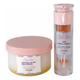 Kit Reparador Mascarilla Y Sérum De Miel Click Hair 350 Ml                                                                                            
