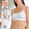 Risalti Women's Bra Without Underwire Bamboo Narrow Shoulder Pack of
