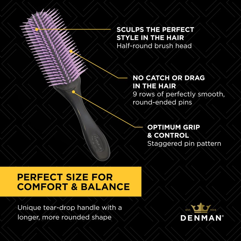 デンマン トリコ インダストリーズ トリコインダストリーズ ブラシ ブラック×パープル ヘアブラシ 1個 (x 1)