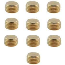 GZWZH 10PCS 1/4inch Hexagonal Threaded Plug All Copper Pipe End Hexagonal Countersunk Plugs for Construction Industry Power Generation Industry Chemical Pipeline