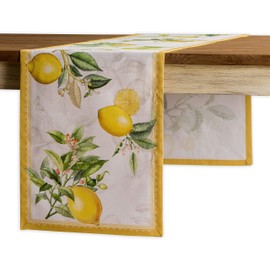 Maison d' Hermine Table Runner, 100% Cotton, Decorative Washable Table Runner, Easter Table Runner for Dining, Home, Wedding, Banquet, Buffet, Limoncello - Spring/Summer (50cm x 150cm)