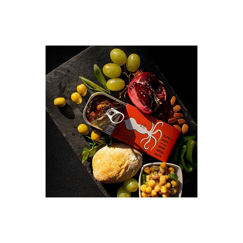 Spanish Squids Canned in Ink | Wild Caught, B Vitamins,