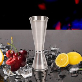 Jigger for Bartending, Stainless Steel Double-Ended Cocktail Measuring Cups, 1 oz and 2 oz Alcohol Measuring Cups for bar Home Bartender Parties.