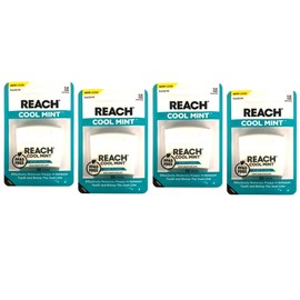 REACH Dental Floss, Cool Mint 55 yds (Pack of 4)
