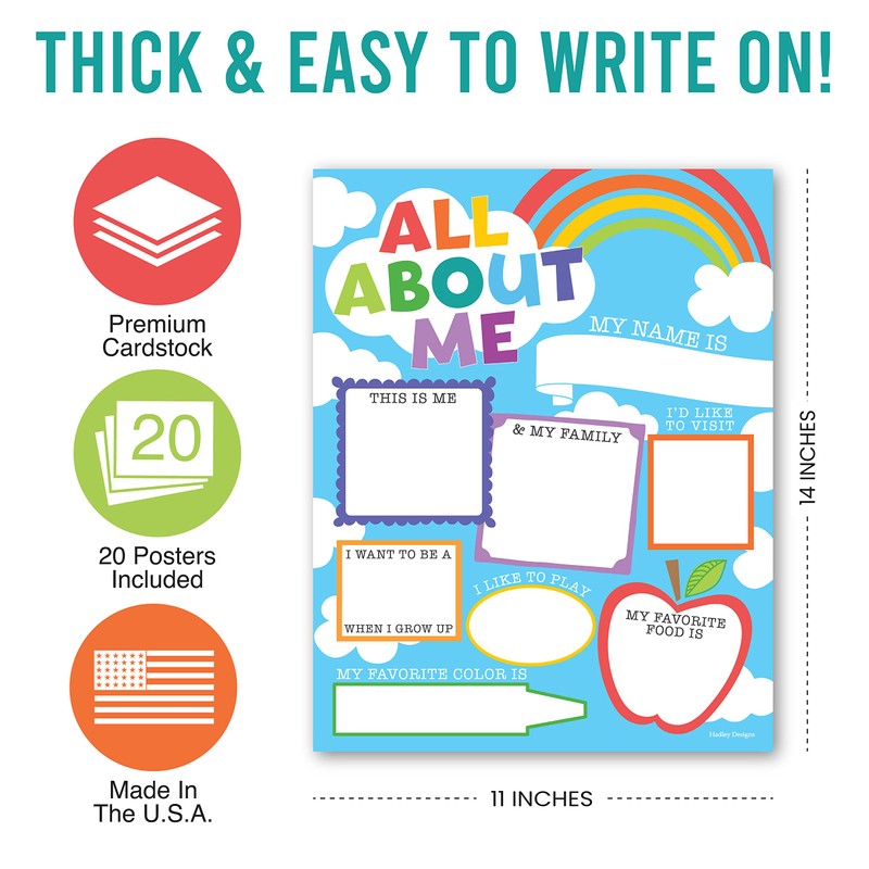20 Colorful Read All About Me Posters For Elementary School