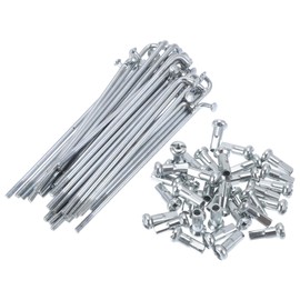 TUCKBOLD Bicycle Spokes Bike Wheel Spokes Silver Tone Nipple 1 Set 13G 76mm Length 45 Steel Galvanized