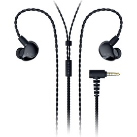 Razer Moray Gaming Earphones Hybrid Dual Drivers In-Ear Monitor Slim Shape Passive Noise Isolation Ear Hook Braided Cable Detachable OFC MMCX Wire Custom Ear Tips Carrying Case Moray [Japanese