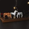 Evemodel 12pcs Model Trains O Scale Painted PVC Horses 1:43