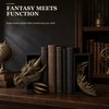 Dragon Bookshelf Decor, Gothic Fantasy Bookends for Home Office, Resin
