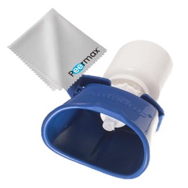 Peermax Eye Drop Guide, AutoDrop Eye Drop Guide, Also Includes a Free Bonus Peermax Microfiber Cleaning Cloth, Works with Most Eye Drop Bottles,