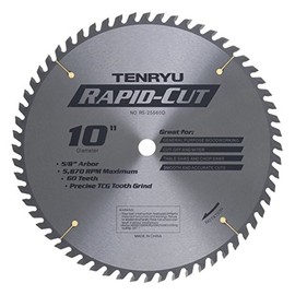 Tenryu RS-25560D 10" Carbide Tipped Saw Blade ( 60 Tooth TCG Grind - 5/8" Arbor - 0.126 Kerf)