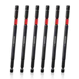 Geinxurn 6Pcs Impact Socket Adapter Set,1/4" Drive Square, 6Inches Extension Bit Socket Driver Set, Adapt Your Power Drill to High Torque Impact Wrench