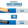 Fernco P1003-1212 Flexible PVC Pipe Coupling for Clay to Asbestos