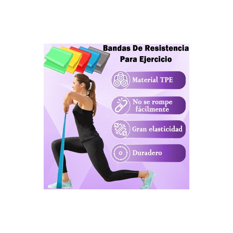 Meajax Bandas de Resistencia TPE, Ligas de Resistencia para Ejercicio
