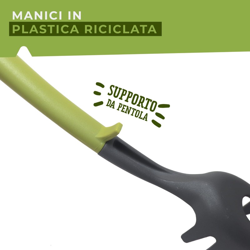 Fackelmann Servispaghetti con manico in plastica riciclata, materiale parte funzionale