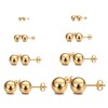 JewelrieShop Ball Earrings 316L Surgical Steel Earrings Round Ball Stud