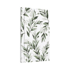 Green Eucalyptus Leaves 1 Gang Light Switch Cover No Decive Blank Wall Plate Decorative for Bathroom Home Living Room Bedroom Art Panel Decorate 5" x 3 Oversize