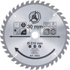 BGS Diy 3953 | Carbide Tipped Circular Saw Blade | Ø 210 x 30 x 2.6 mm | 40 teeth