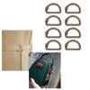 20Pcs Metal D Rings Snake Pattern Wear Resistant Metal Rings