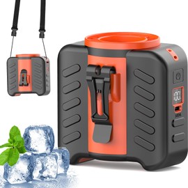 10000mAh Portable Personal Waist Neck Rechargeable Fan, 5 Speeds 10500RPM Turbo Airflow, 25-Hour Runtime, Versatile Personal Hands-Free & Wearable Clip Belt Fan for Camping, Jobsite, Outdoor, Travel