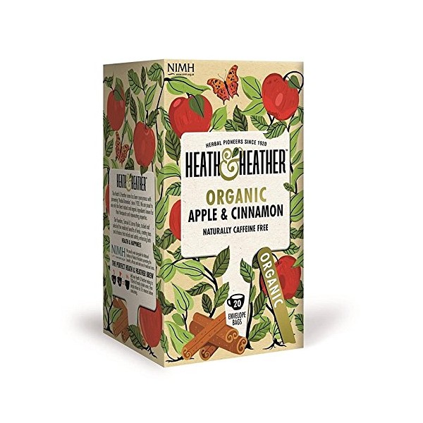 Heath and Heather Organic Apple and Cinnamon 20 Teabags (Pack