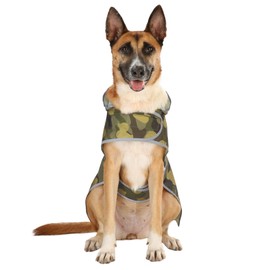 Dog Rain Coat for X-Large Dogs, Waterproof Dog Raincoat with Hood and Leash Hole, Reflective Rain Jacket for Dogs Extra Large