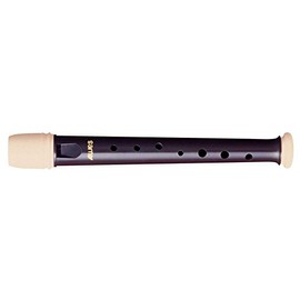 Aulos C-Garklein recorder Symphony 501S, flute (baroque fingering, complete with bag and fingering chart, synthetic resin, bent windway), dark brown