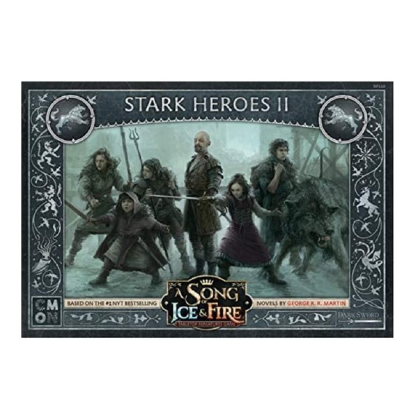 A Song of Ice and Fire Tabletop Miniatures Game Stark Heroes II Set - Mighty Warriors of House Stark! Strategy Game for Adults, Ages 14+, 2+ Players, 45-60 Minute Playtime, Made by CMON