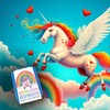 Smiling Unicorn Parking Disc Behind Every Rainbow Funny Saying for