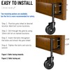 4" Spring Loaded Caster, Heavy Duty Rubber Wheel for Wooden