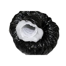 Phonitec Hose Black 125 mm / 1 Running Metre – Soundproofing Flexible Pipe Sound Insulation Flexible Hose