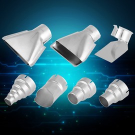 7Pcs Hot Air Gun Nozzle, 35mm Heat Gun Nozzles Kit for Hot Air Soldering Station Repair Tool Accessory, Hot Air Station Nozzle