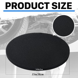 3 Pcs Square No Splatter Pad Oil 15 Inches Square Splash Pad Fits Most Oil Drains Anti Splash Oil Change Mat for Mechanics and Automotive Techs, Black