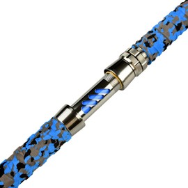 ANCIENT MARINER Catfish Fishing Rods, 7'6" One-Piece Glow with Black Light Ancient Mariner Albatross Catfishing Casting Rod, Medium Heavy（Blue）
