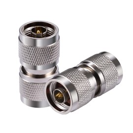 Vecys 2PCS N Connector Adapter N Type Male to N Type Male Coax Cable Adapter 50 Ohm for CB Radio WiFi Antenna