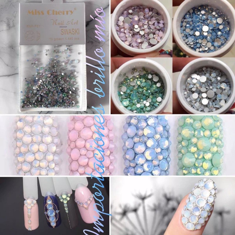 Miss Cherry Piedras Para Uñas Opal Tonos Pasteles Tipo Cristal