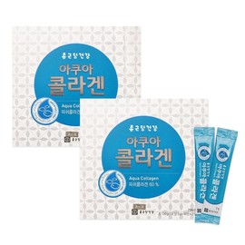 Chong Kun Dang Health Aqua Collagen 60 sachets / 종근당건강 아쿠아 콜라겐 60포 X 2개 먹는 피부 피쉬 어류 비타민 C 가루 분말 스틱