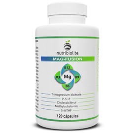 MAG-FUSION Magnesium Citrate and Vitamins B6, B9 Folate, B12 and D3. Fatigue, Muscle Function, Joints and Homocysteine 120 Capsules
